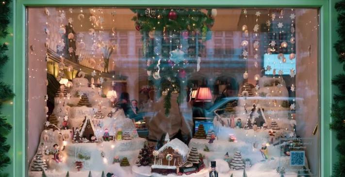  trang trí cửa kính Noel 